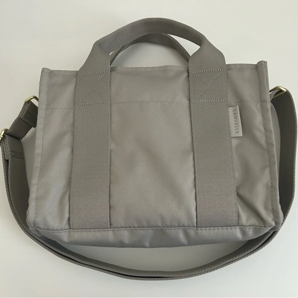 Canvelle X-Small Boxy Crossbody Tote Grey - Picture 6 of 13